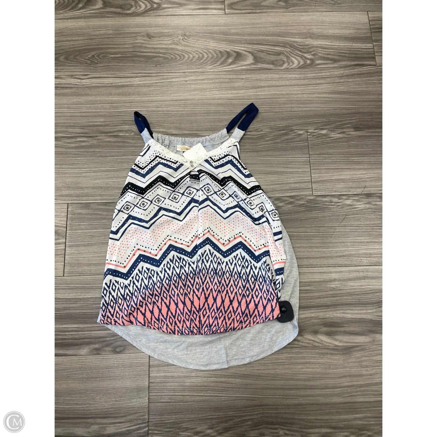 Tank Top By Rewind In Blue & Pink, Size: S