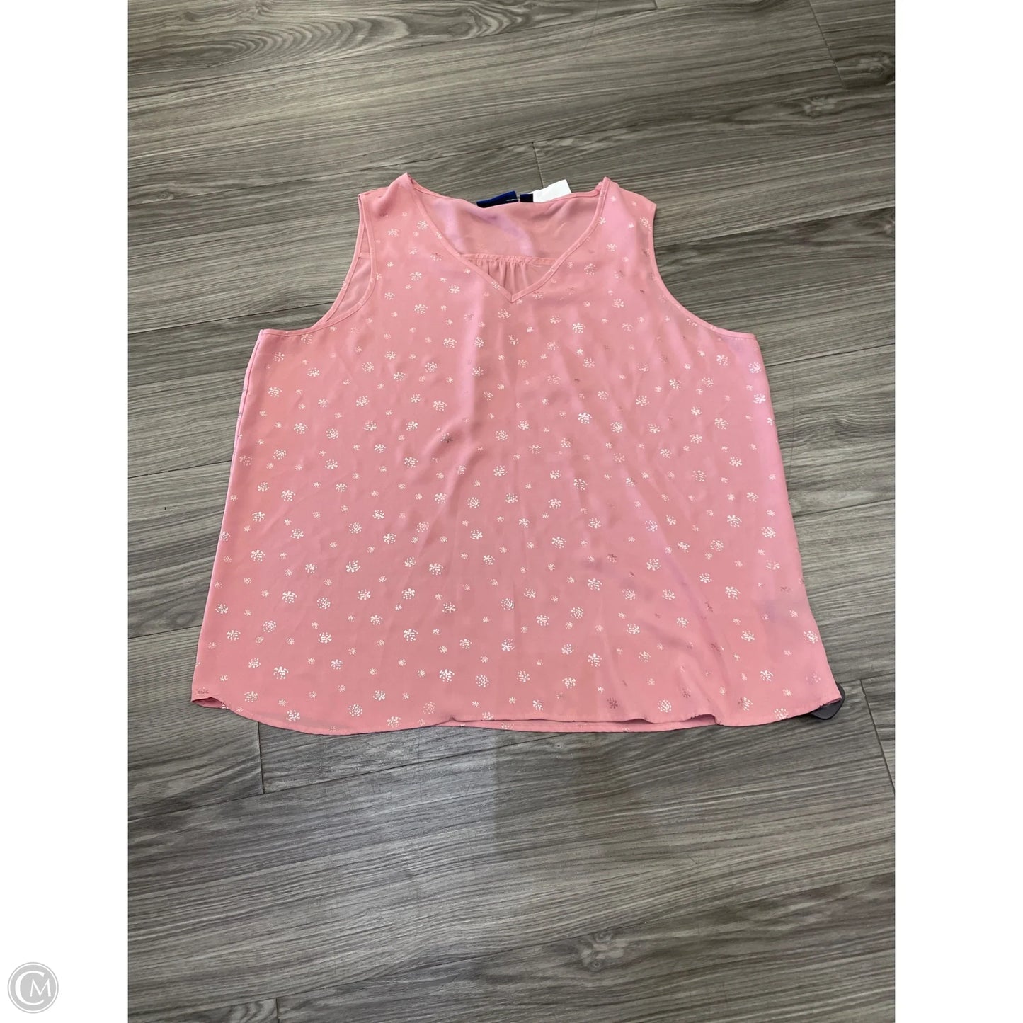 Blouse Sleeveless By Apt 9 In Pink, Size: Xl