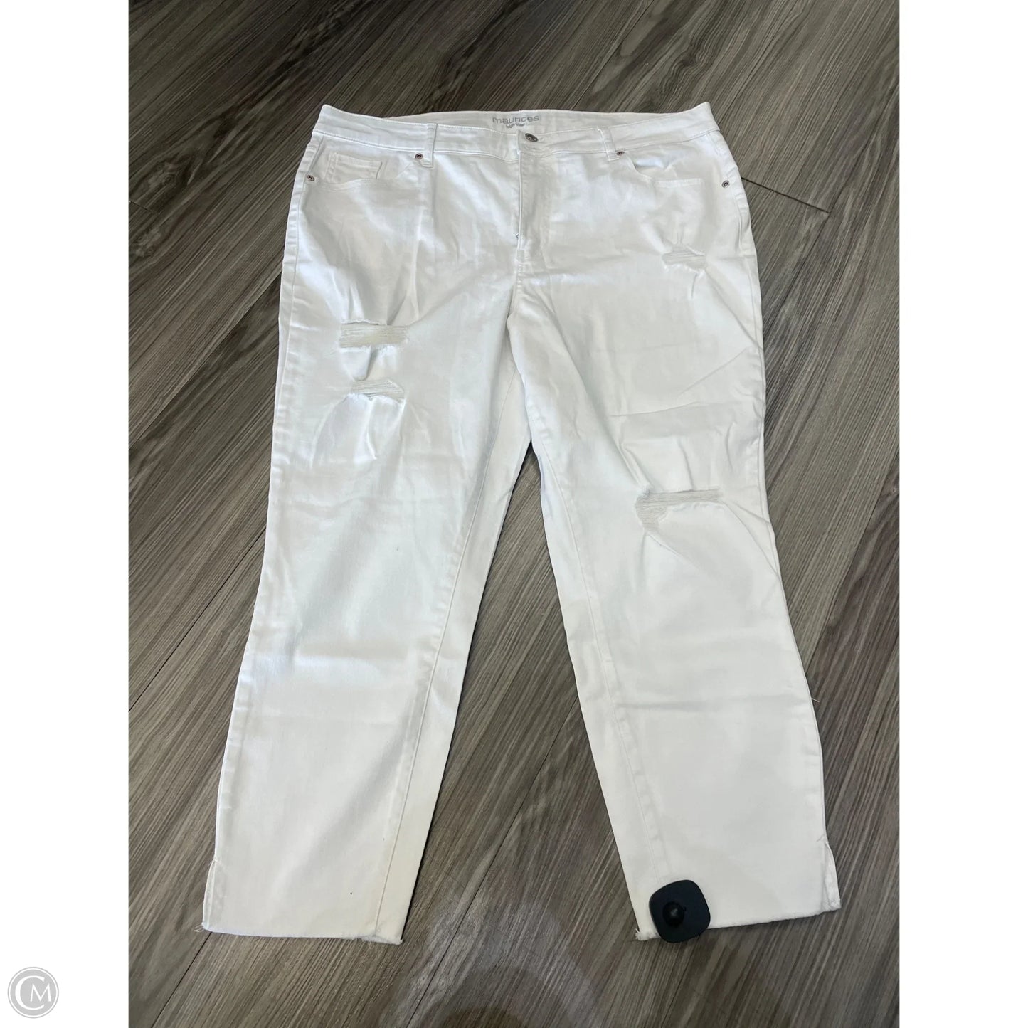 Jeans Skinny By Maurices In White, Size: 20