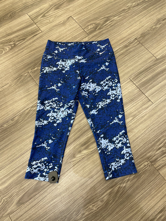 Athletic Leggings By Nike Apparel In Blue, Size: M