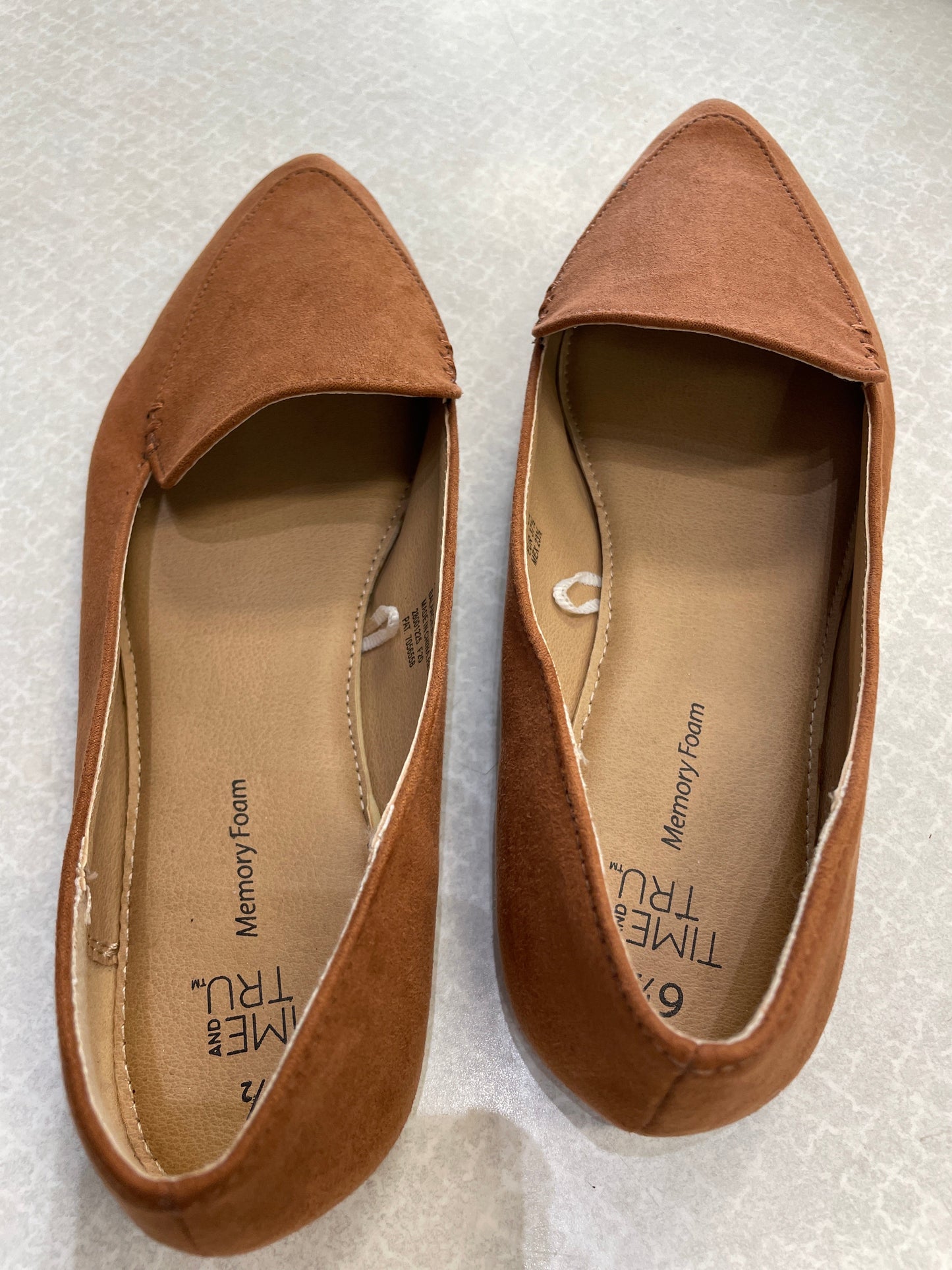 Shoes Flats By Time And Tru In Brown, Size: 6.5