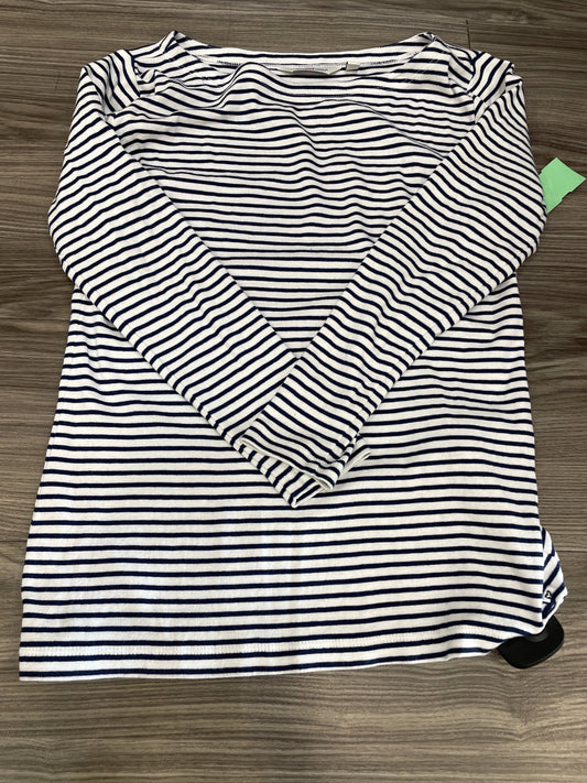 Top 3/4 Sleeve By Vineyard Vines In Blue & White, Size: S