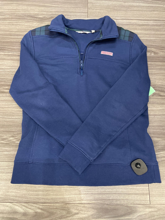 Sweatshirt Collar By Vineyard Vines In Blue & Green, Size: S