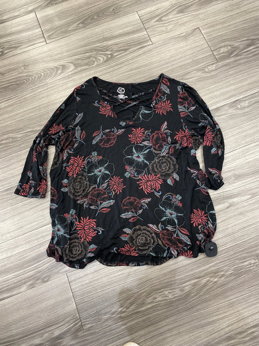 Blouse Long Sleeve By Maurices In Black, Size: 2x