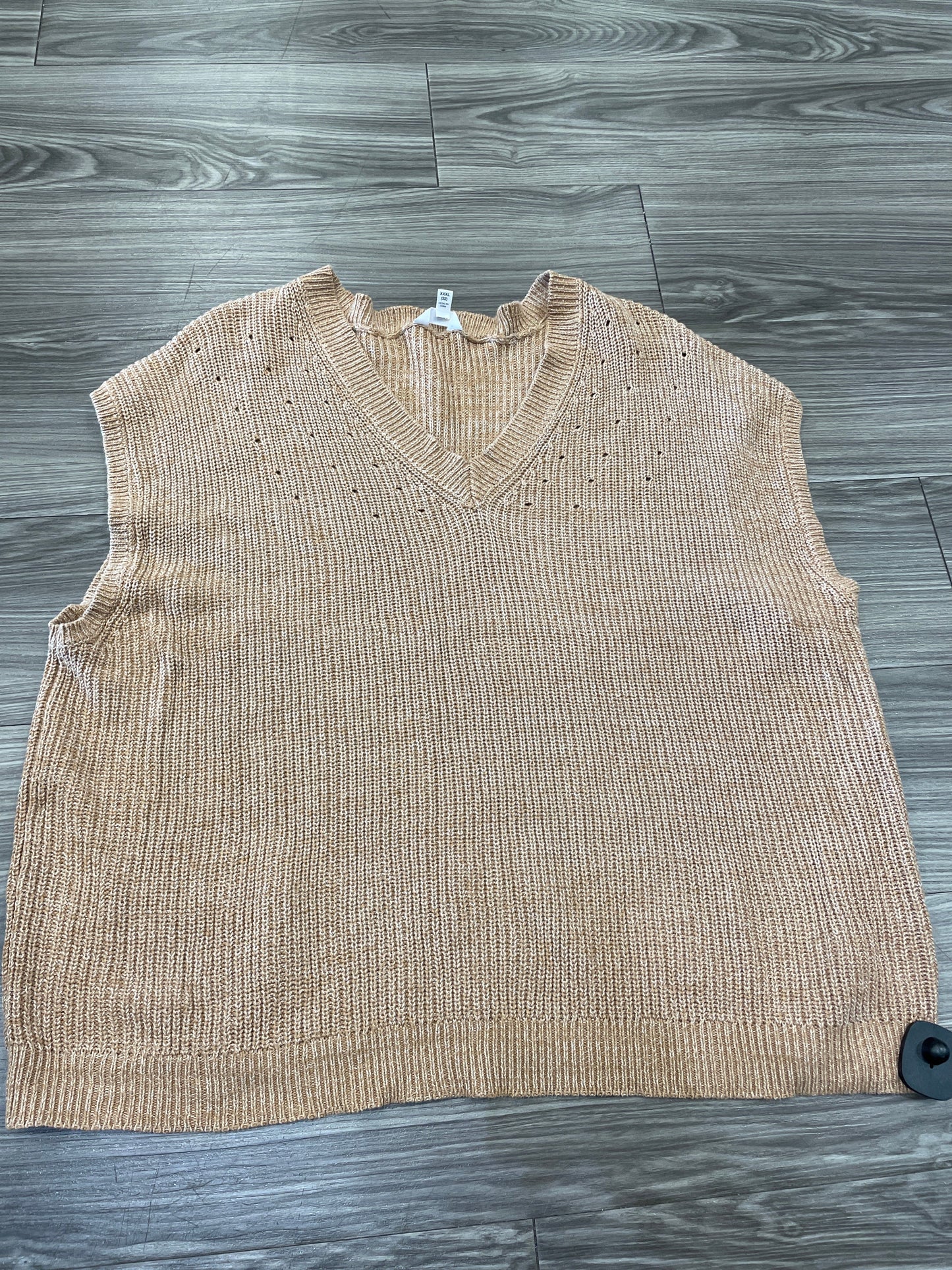 Vest Sweater By Time And Tru In Tan, Size: 3x