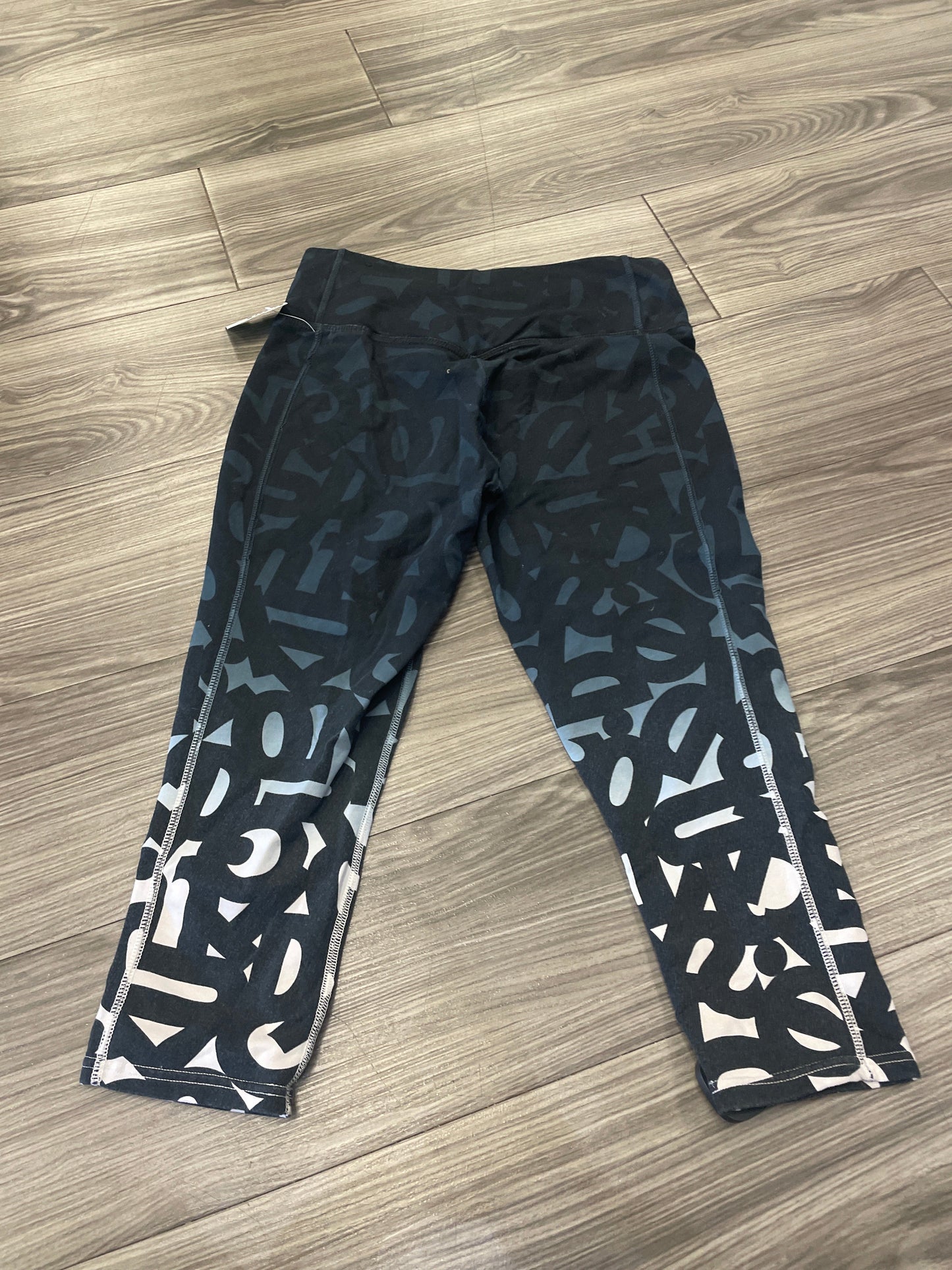 Athletic Leggings By Nike Apparel In Black & Blue, Size: M