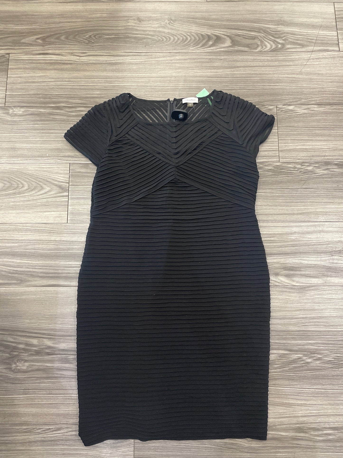 Dress Casual Midi By Calvin Klein In Black, Size: 16