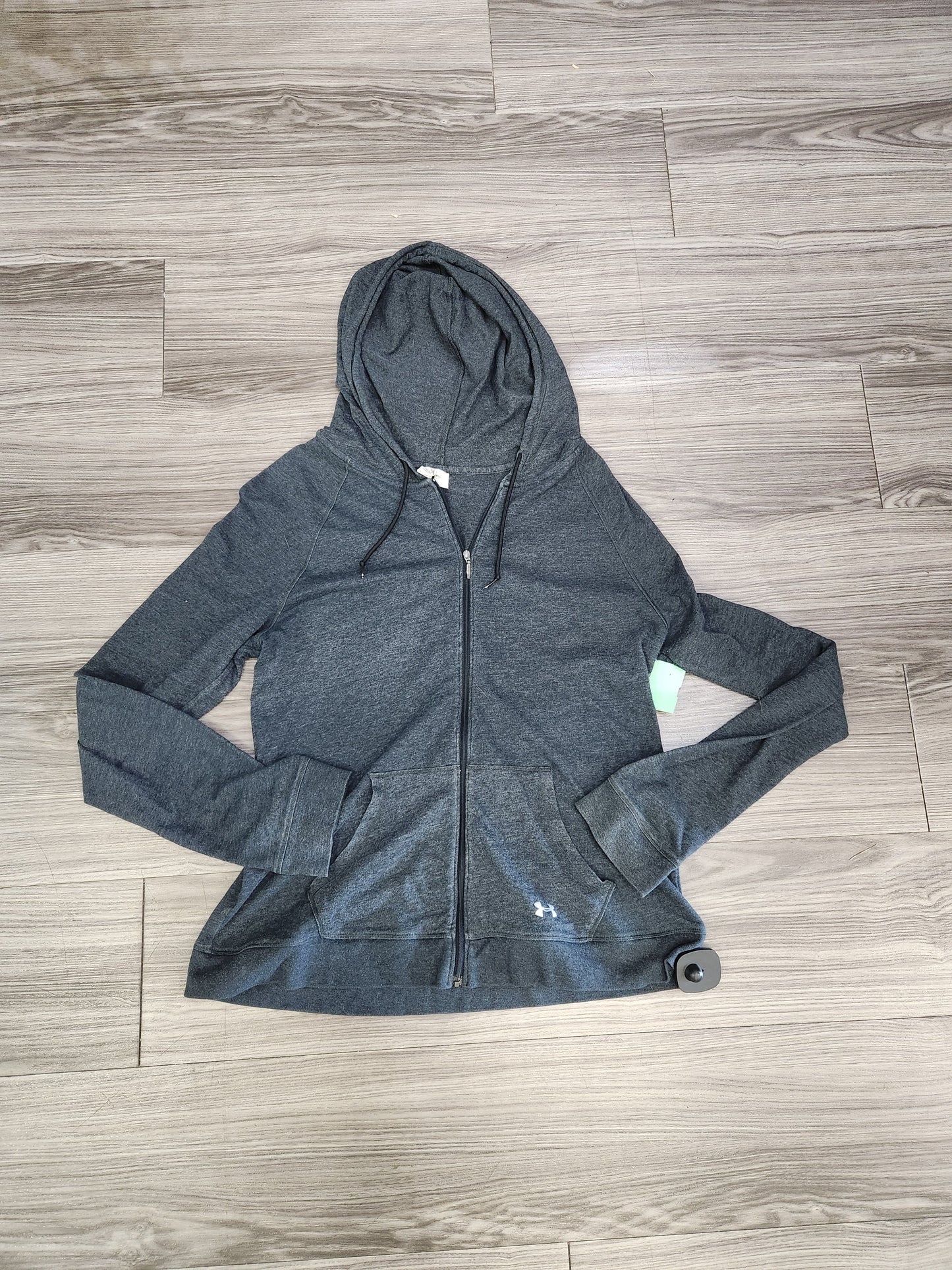 Sweatshirt Hoodie By Under Armour In Grey, Size: L