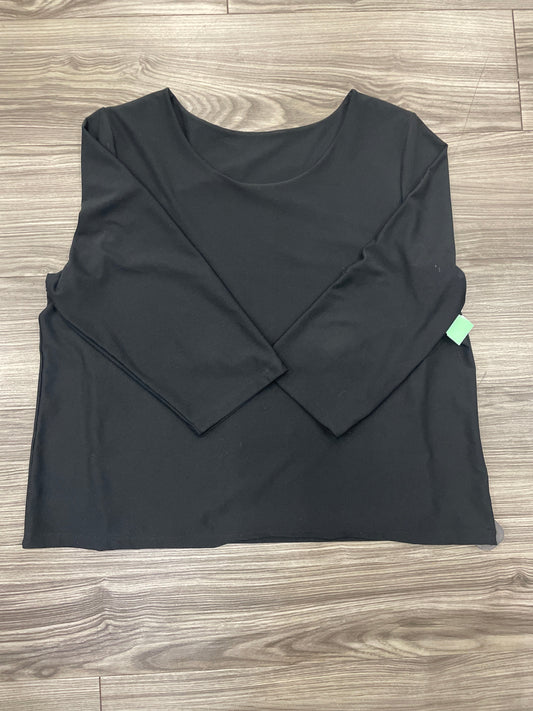 Top Long Sleeve By Clothes Mentor In Black, Size: 1x