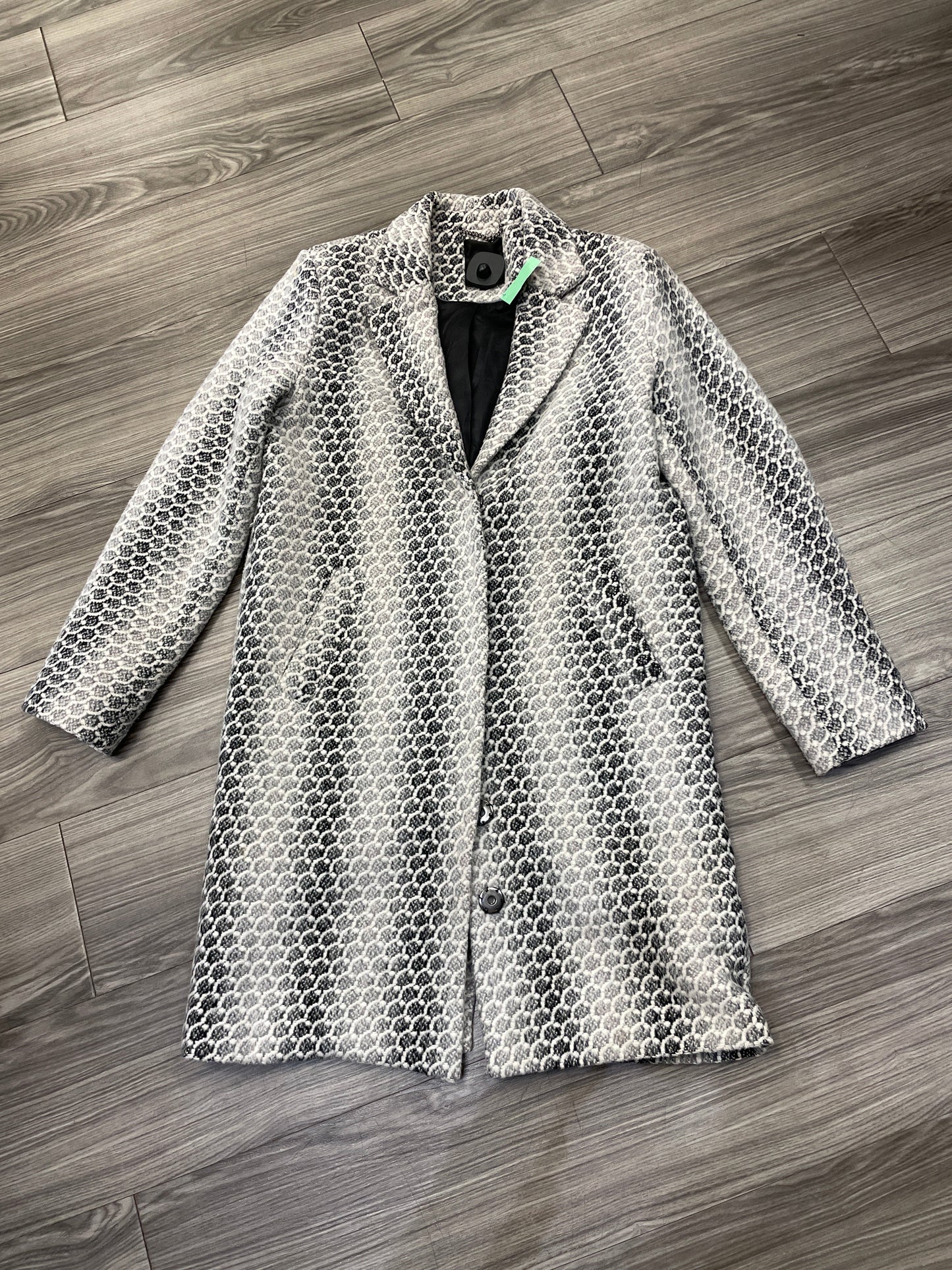 Coat Peacoat By Clothes Mentor In Black & Grey, Size: S