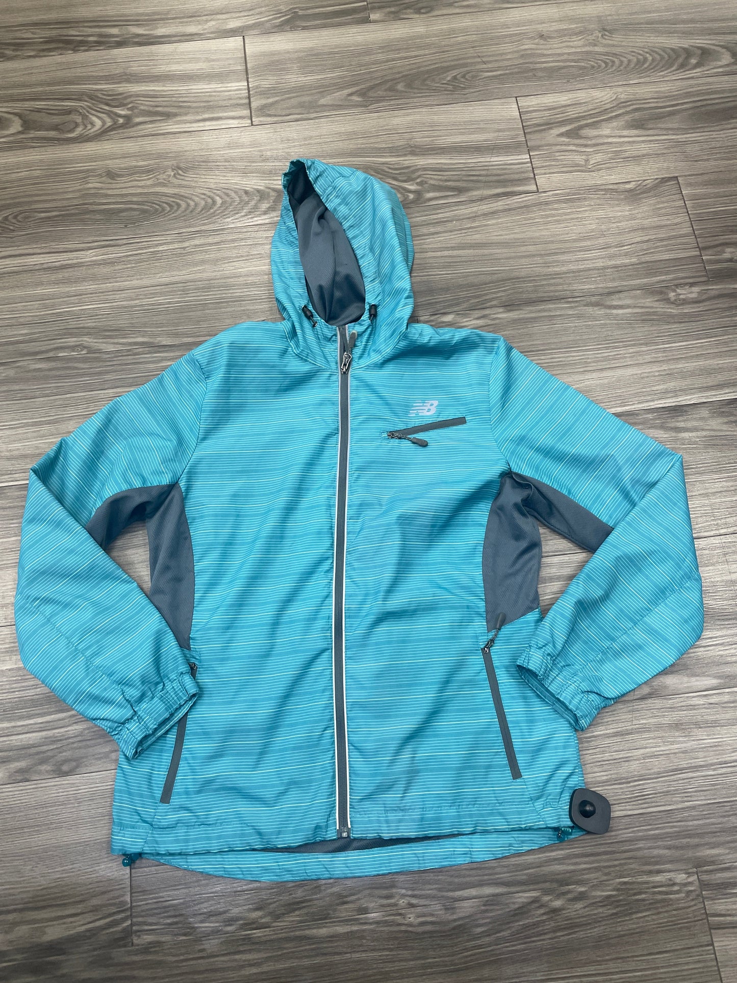 Jacket Windbreaker By New Balance In Blue, Size: M