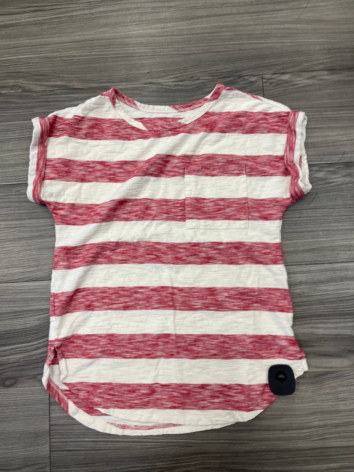 Top Short Sleeve By Merona In Striped Pattern, Size: Xs