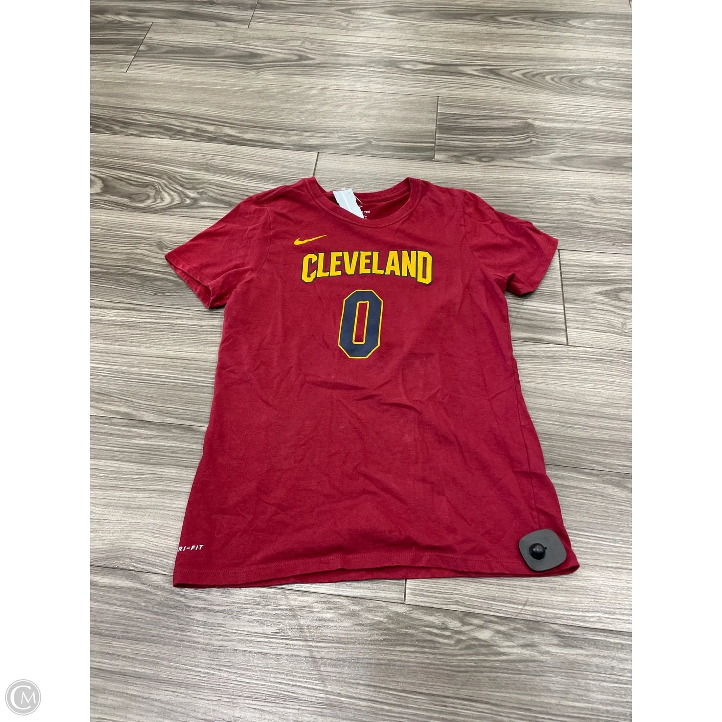Athletic Top Short Sleeve By Nike In Maroon, Size: S