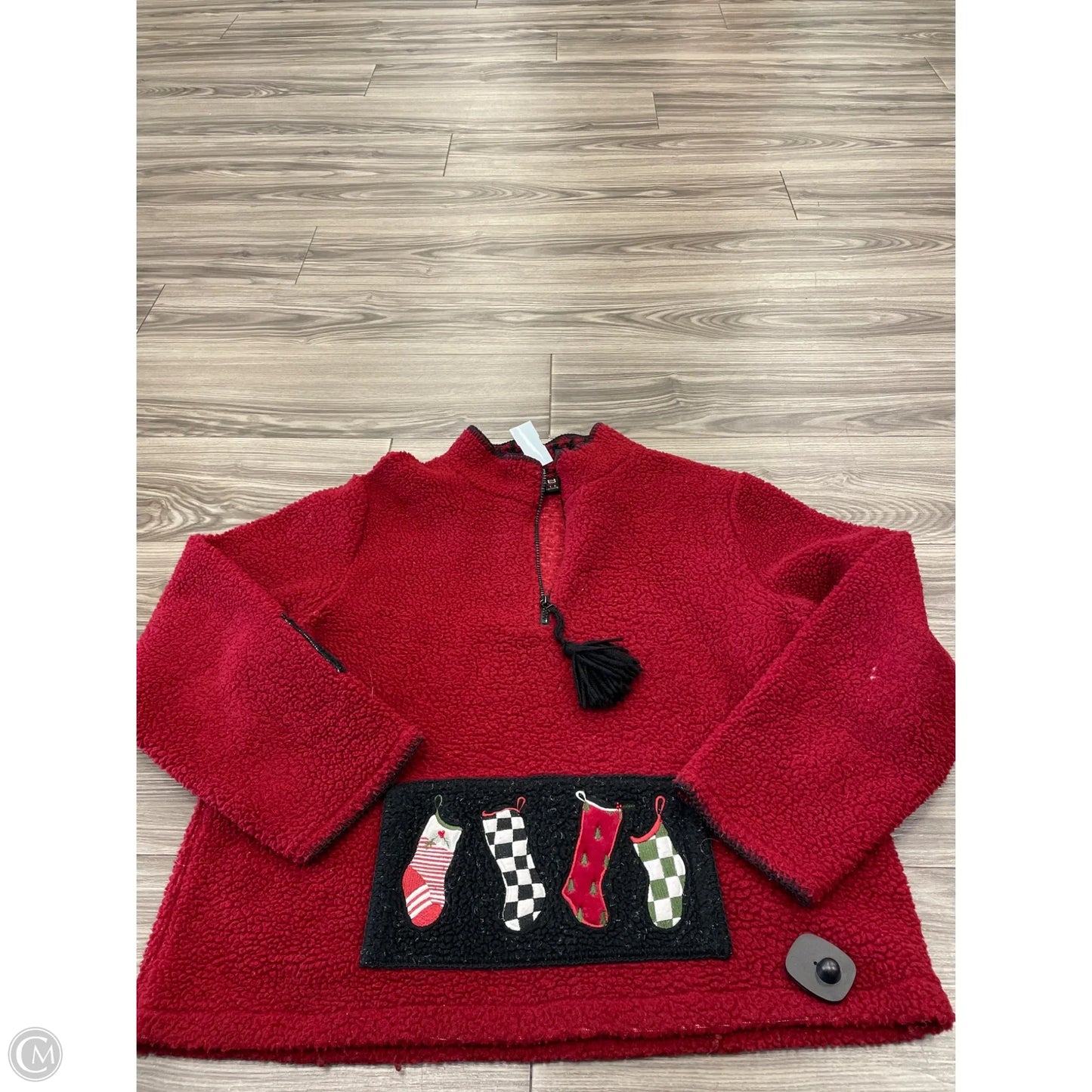 Sweatshirt Collar By Clothes Mentor In Maroon, Size: Xl