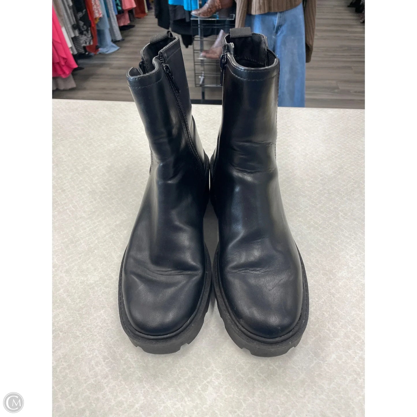 Boots Ankle Heels By Time And Tru In Black, Size: 7