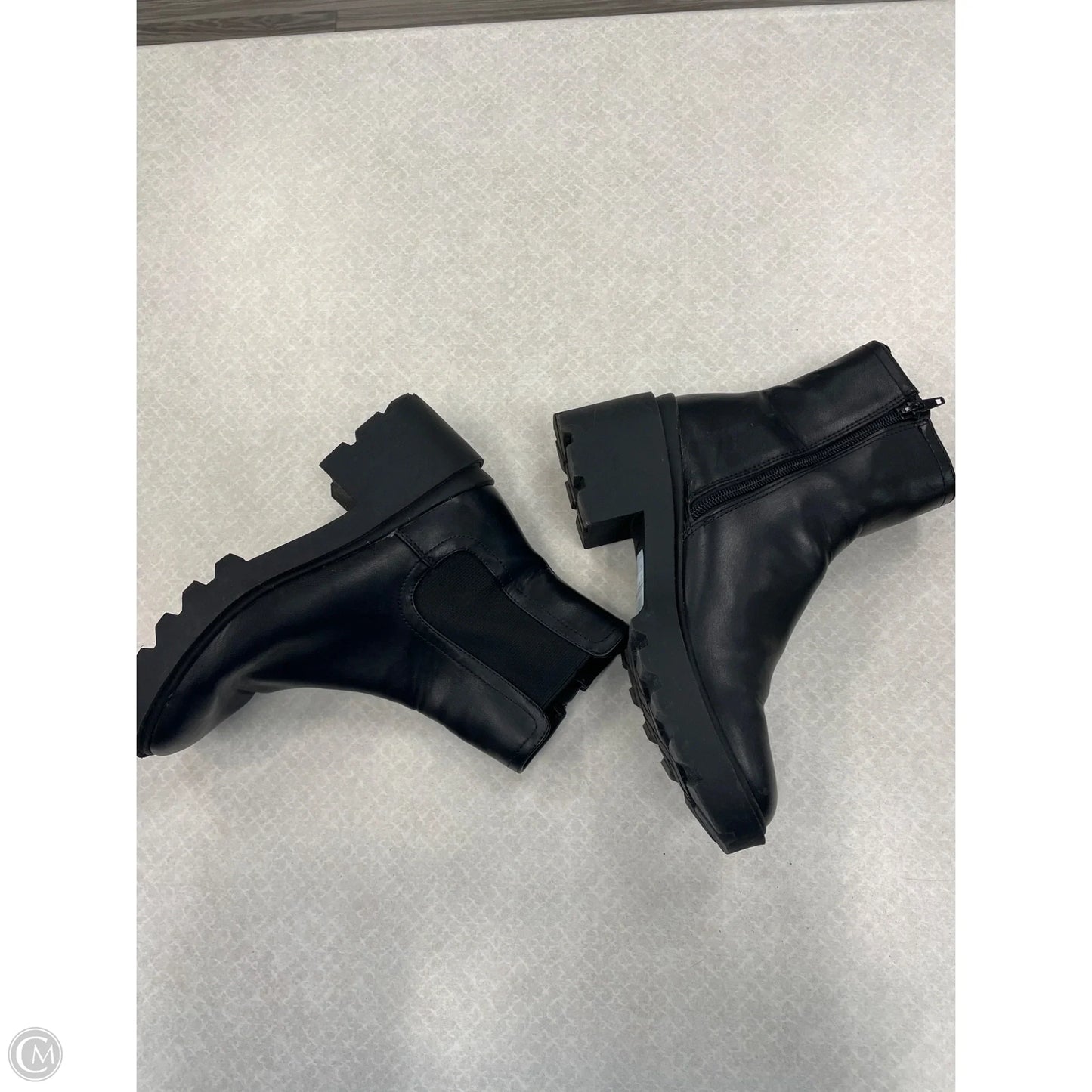 Boots Ankle Heels By Time And Tru In Black, Size: 7