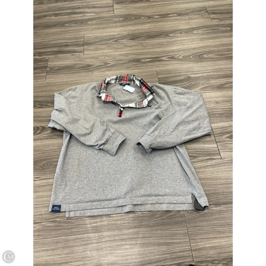 Top Long Sleeve By Simply Southern In Grey, Size: 2x