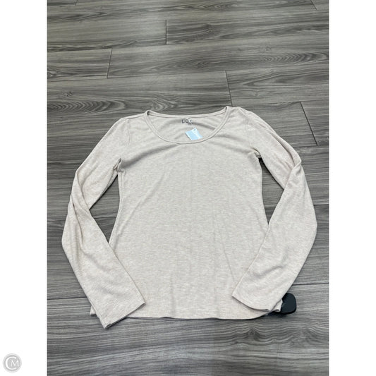 Top Long Sleeve Basic By Loft In Cream, Size: S