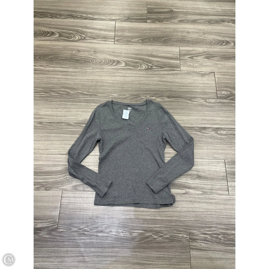 Top Long Sleeve Basic By Tommy Hilfiger In Grey, Size: M