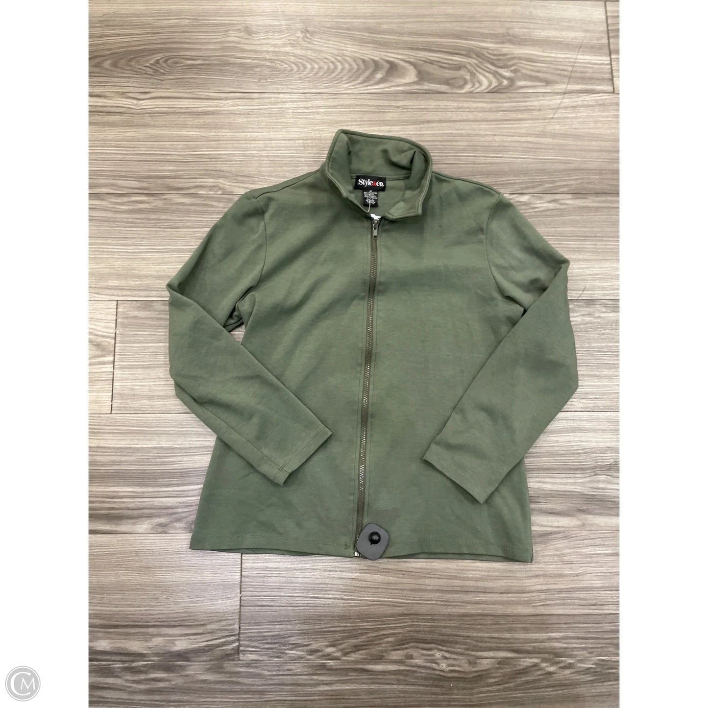 Jacket Shirt By Style And Company In Green, Size: M