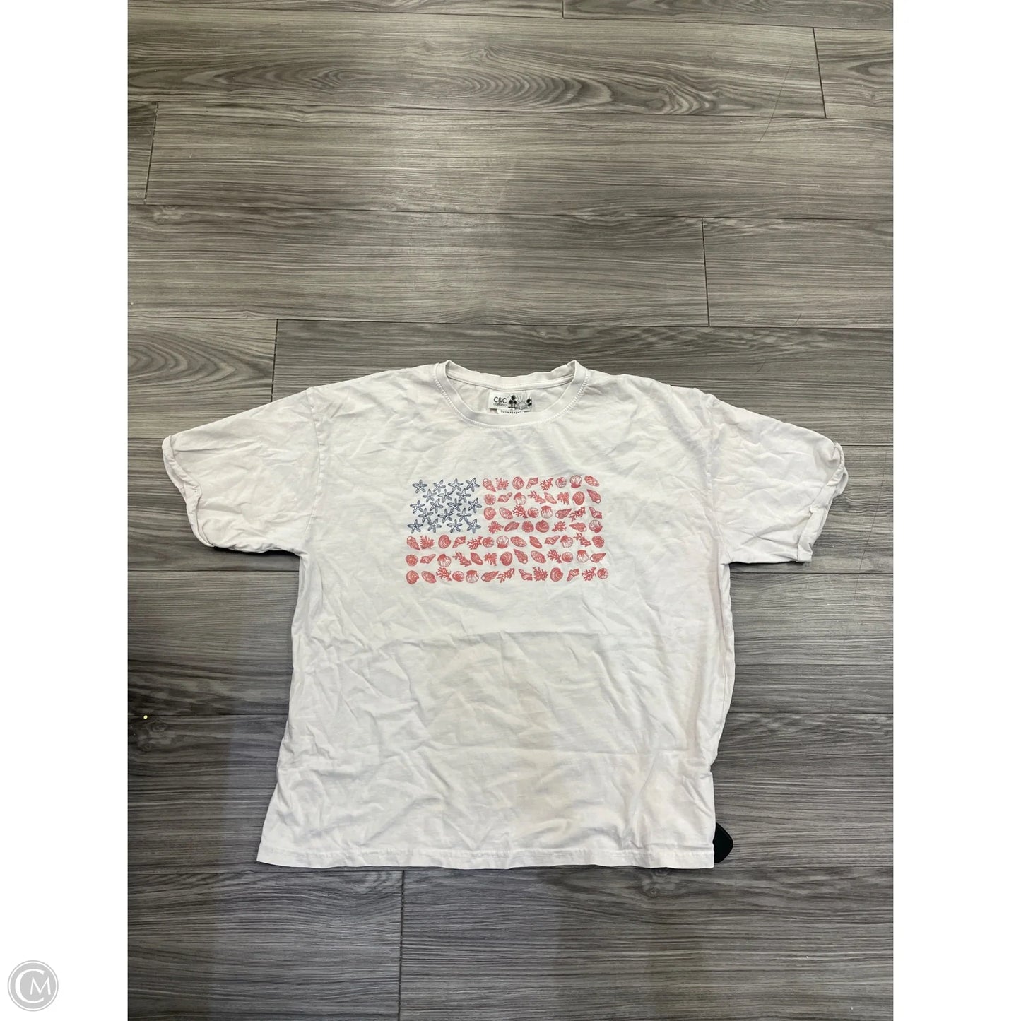 Top Short Sleeve By C And C In White, Size: Xl