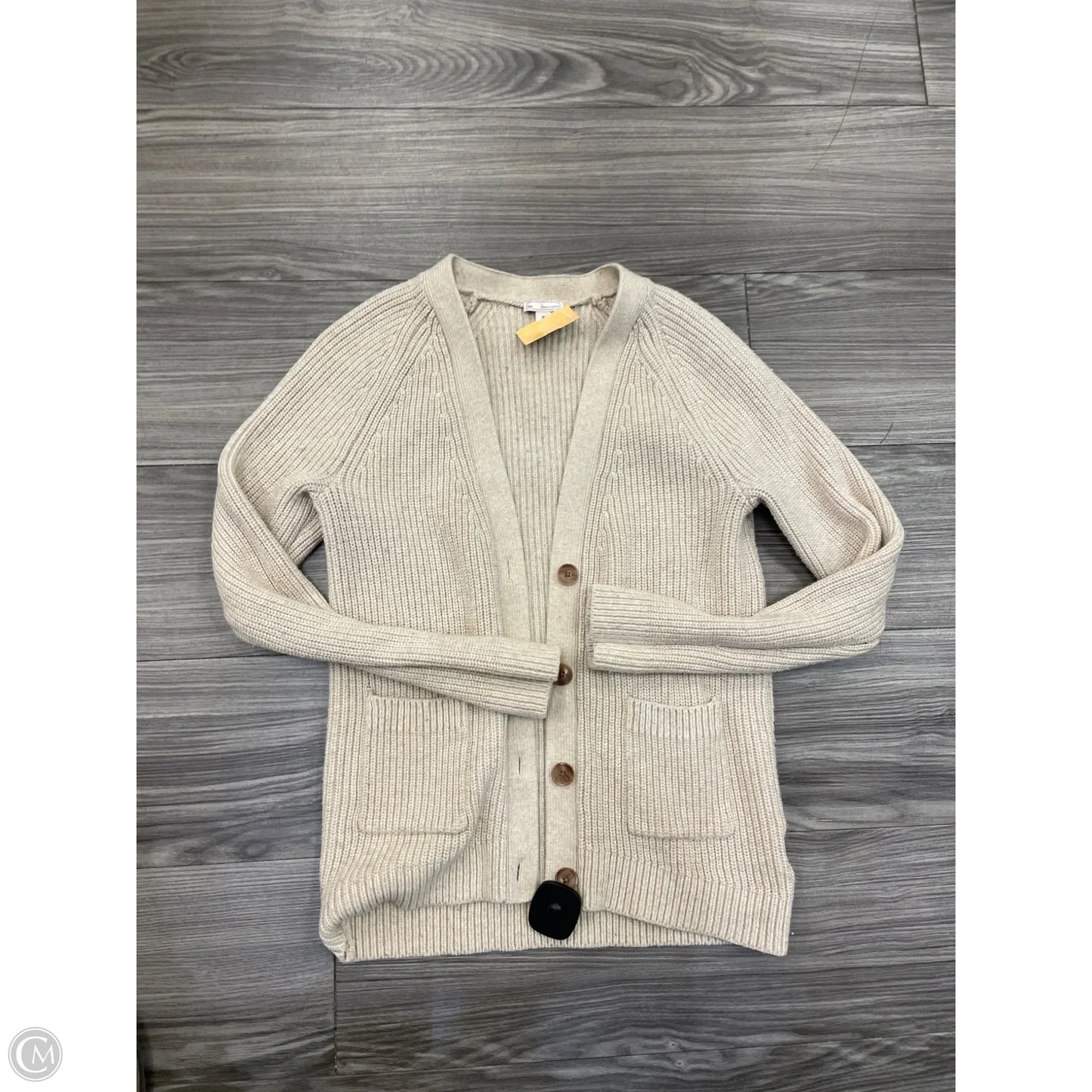 Cardigan By Gap In Cream, Size: M