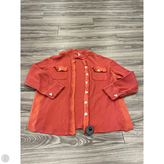 Top Long Sleeve By Clothes Mentor In Red, Size: L