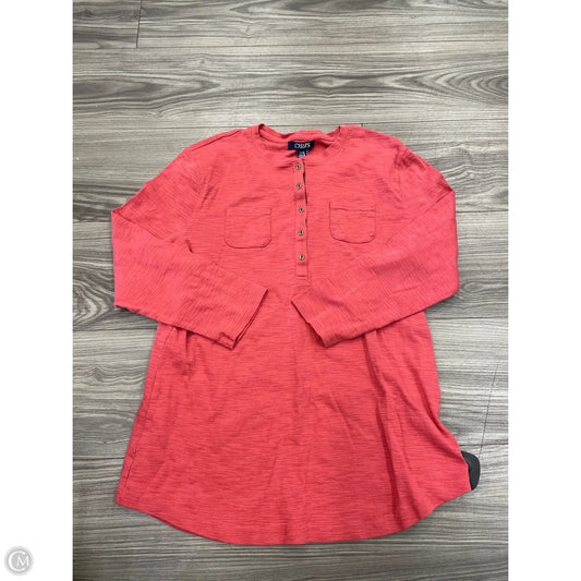 Top Long Sleeve By Chaps In Red, Size: L