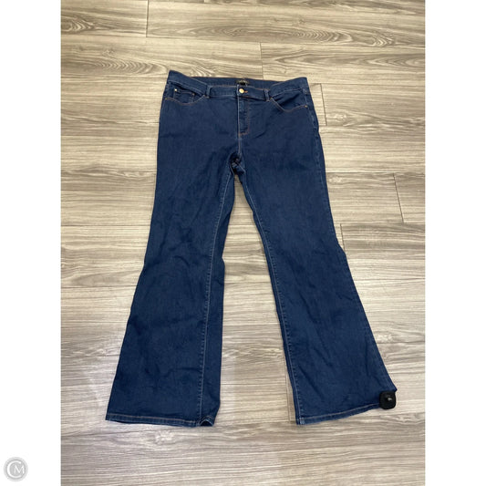 Jeans Flared By Ann Taylor In Blue, Size: 16