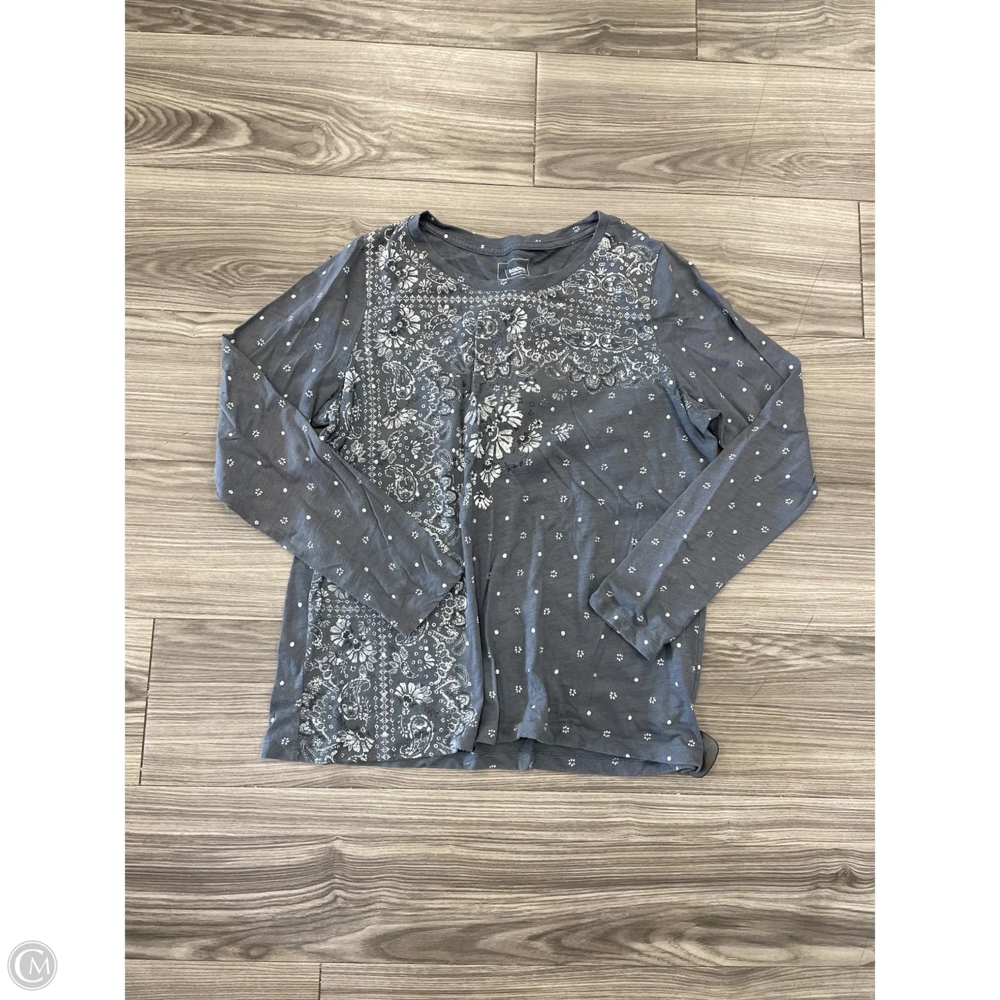 Top Long Sleeve By Sonoma In Grey, Size: Xl