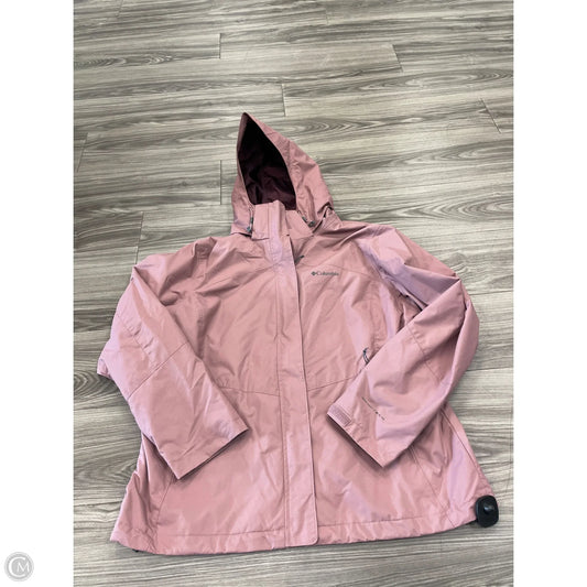 Jacket Windbreaker By Columbia In Red, Size: Xl