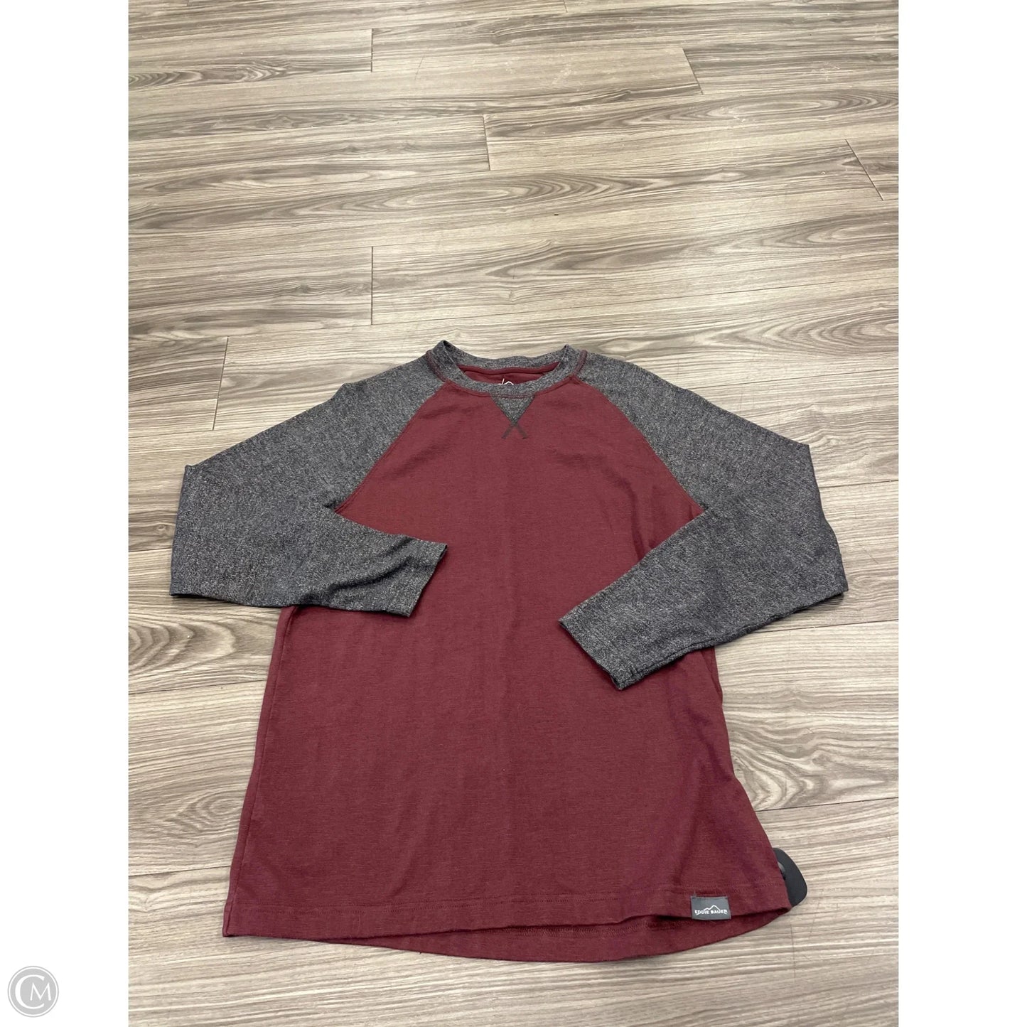 Top Long Sleeve By Eddie Bauer In Maroon, Size: M