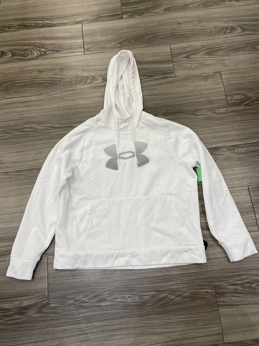 Sweatshirt Hoodie By Under Armour In White, Size: Xl