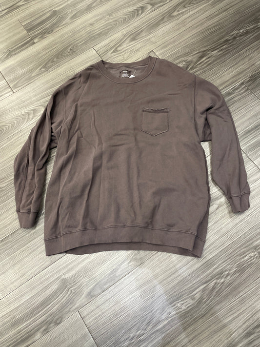 Sweatshirt Crewneck By Aerie In Brown, Size: Xl