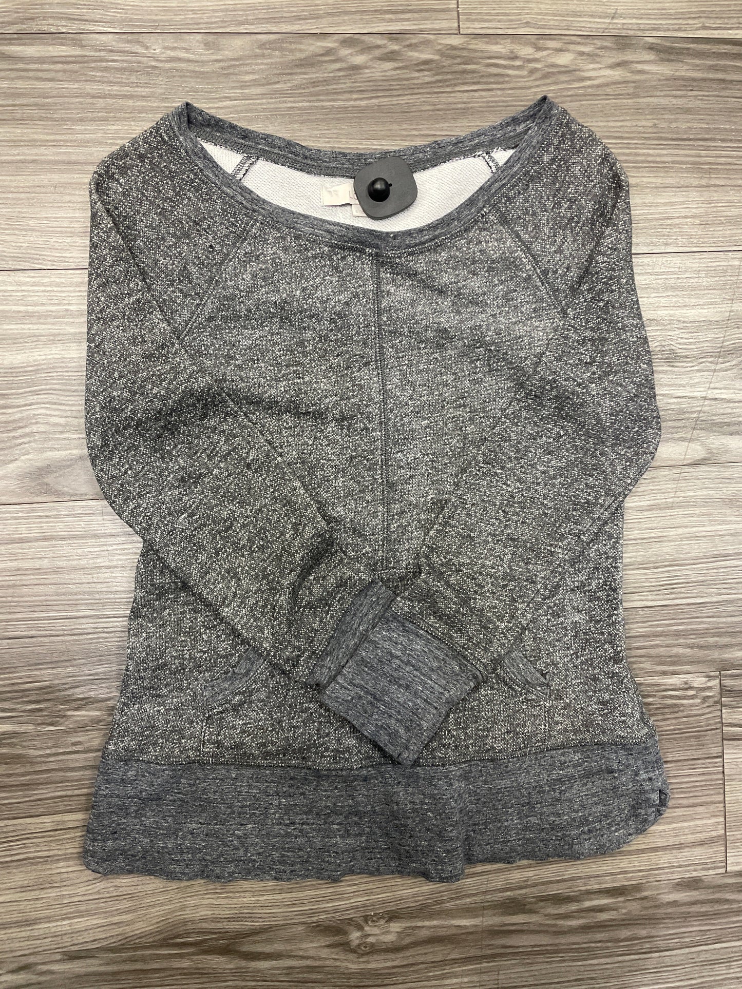 Sweatshirt Crewneck By Loft In Grey, Size: S