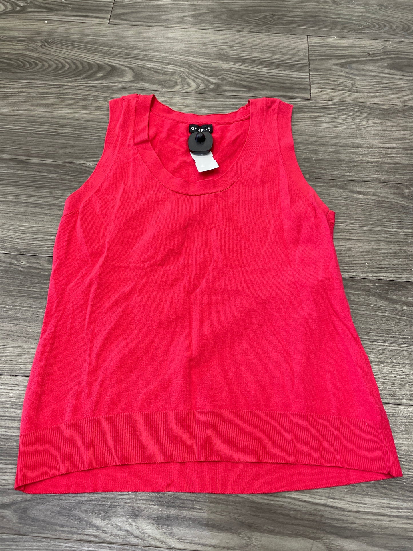 Top Sleeveless By George In Red, Size: L