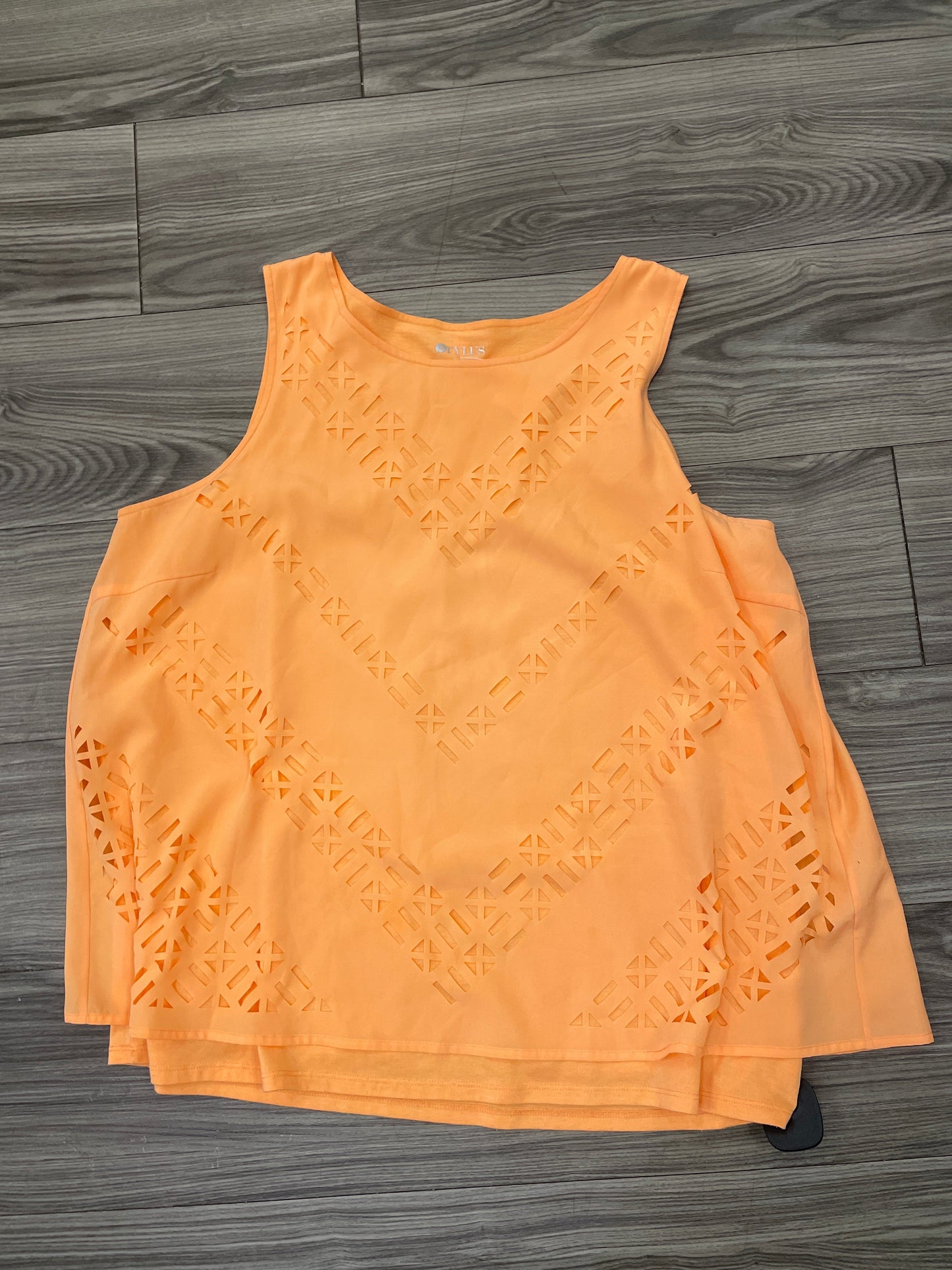 Tank Top By Stylus In Orange, Size: Xl