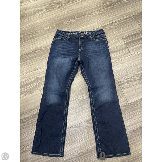 Jeans Straight By Harley Davidson In Blue, Size: 14