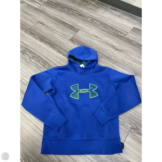 Athletic Sweatshirt Hoodie By Under Armour In Blue, Size: M