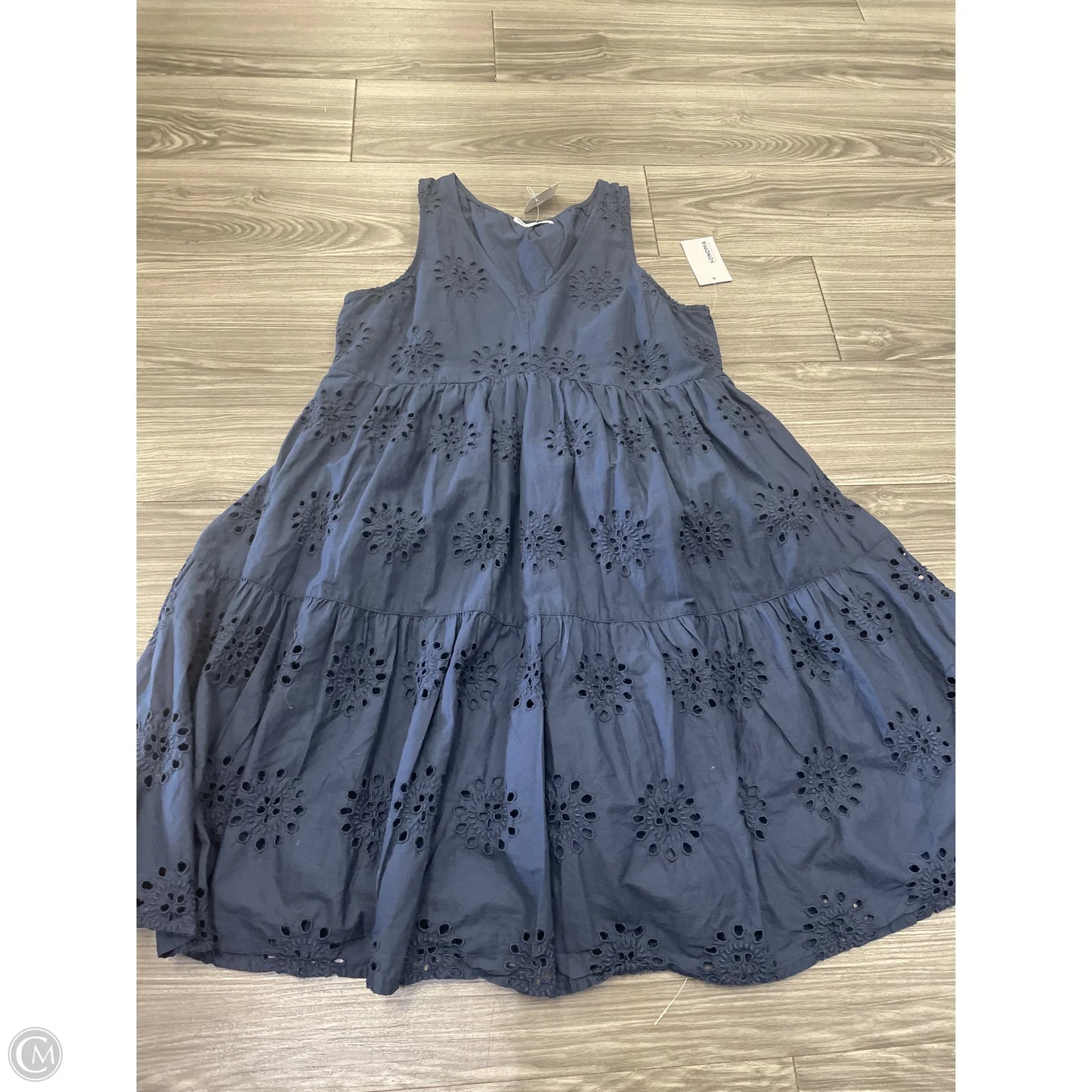 Dress Casual Midi By Sonoma In Navy, Size: M