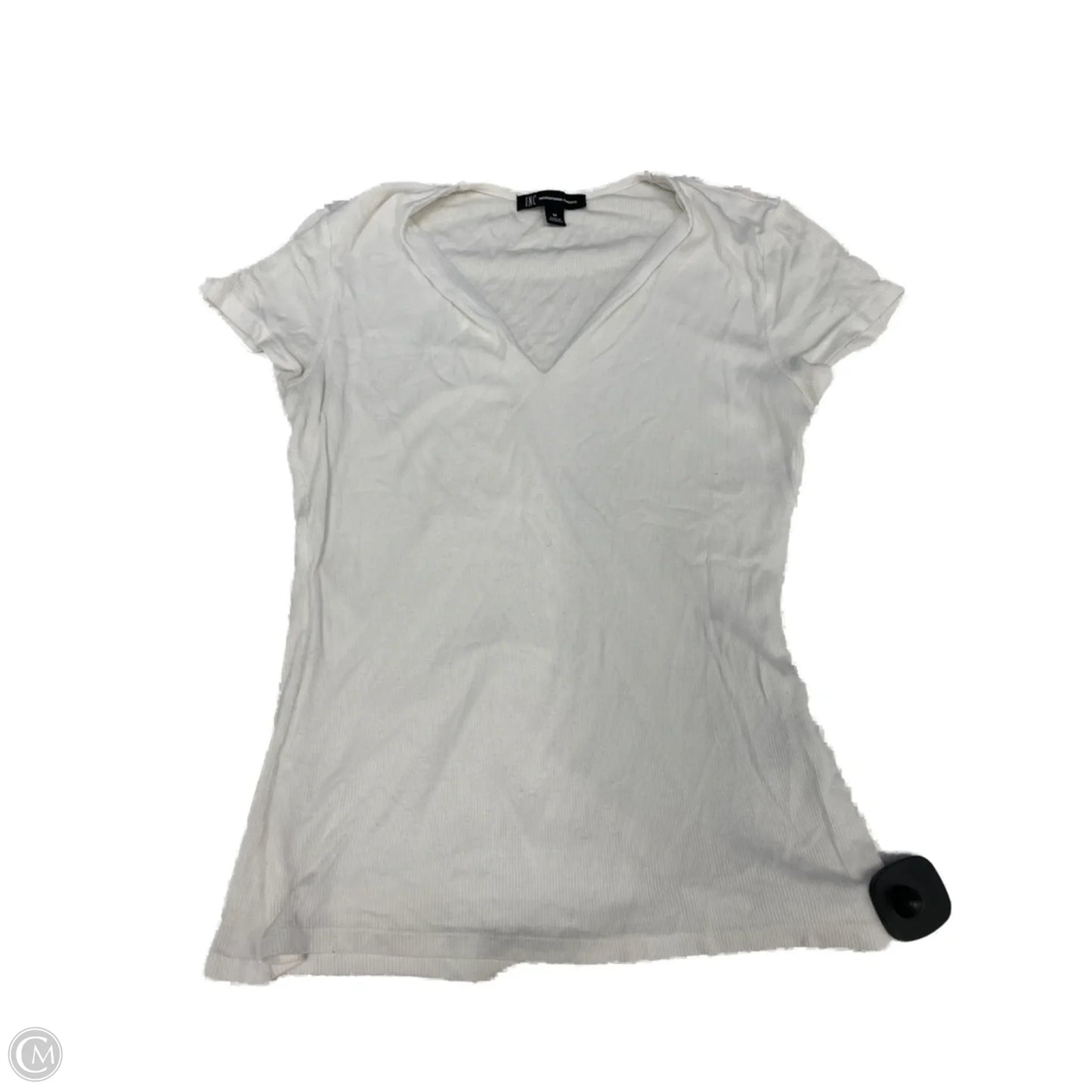 Top Short Sleeve Basic By International Concepts In White, Size: M