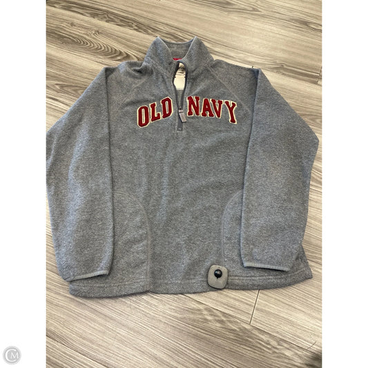 Jacket Fleece By Old Navy In Grey & Red, Size: L