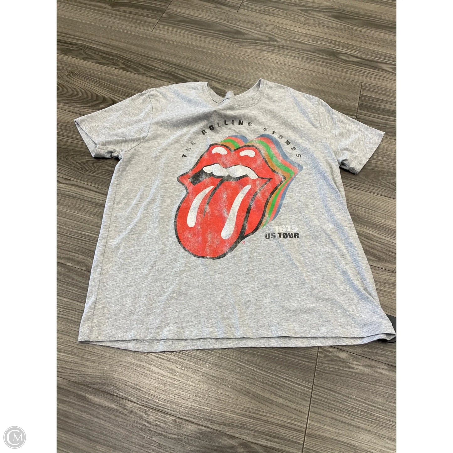 Top Short Sleeve By Clothes Mentor In Grey, Size: L