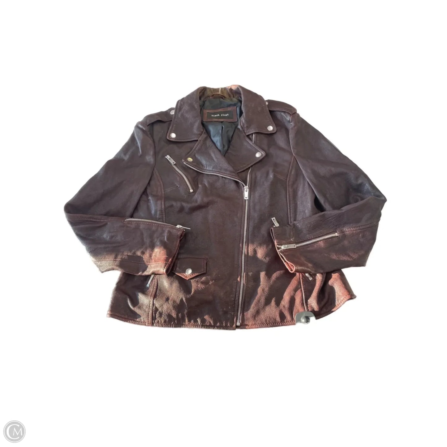 Jacket Leather By Black Rivet In Brown, Size: Xl