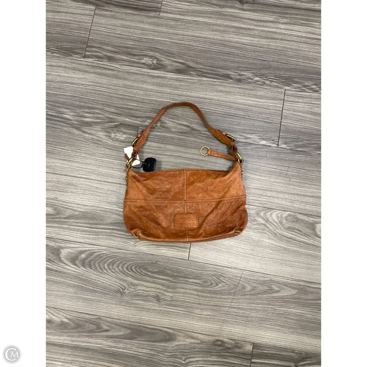 Handbag Leather By Fossil, Size: Medium
