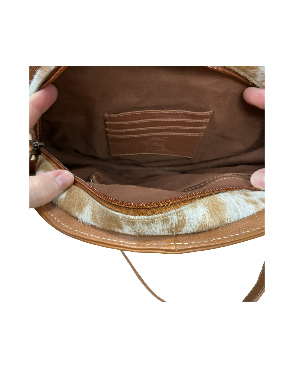 Crossbody Leather By Myra In Brown, Size:Medium