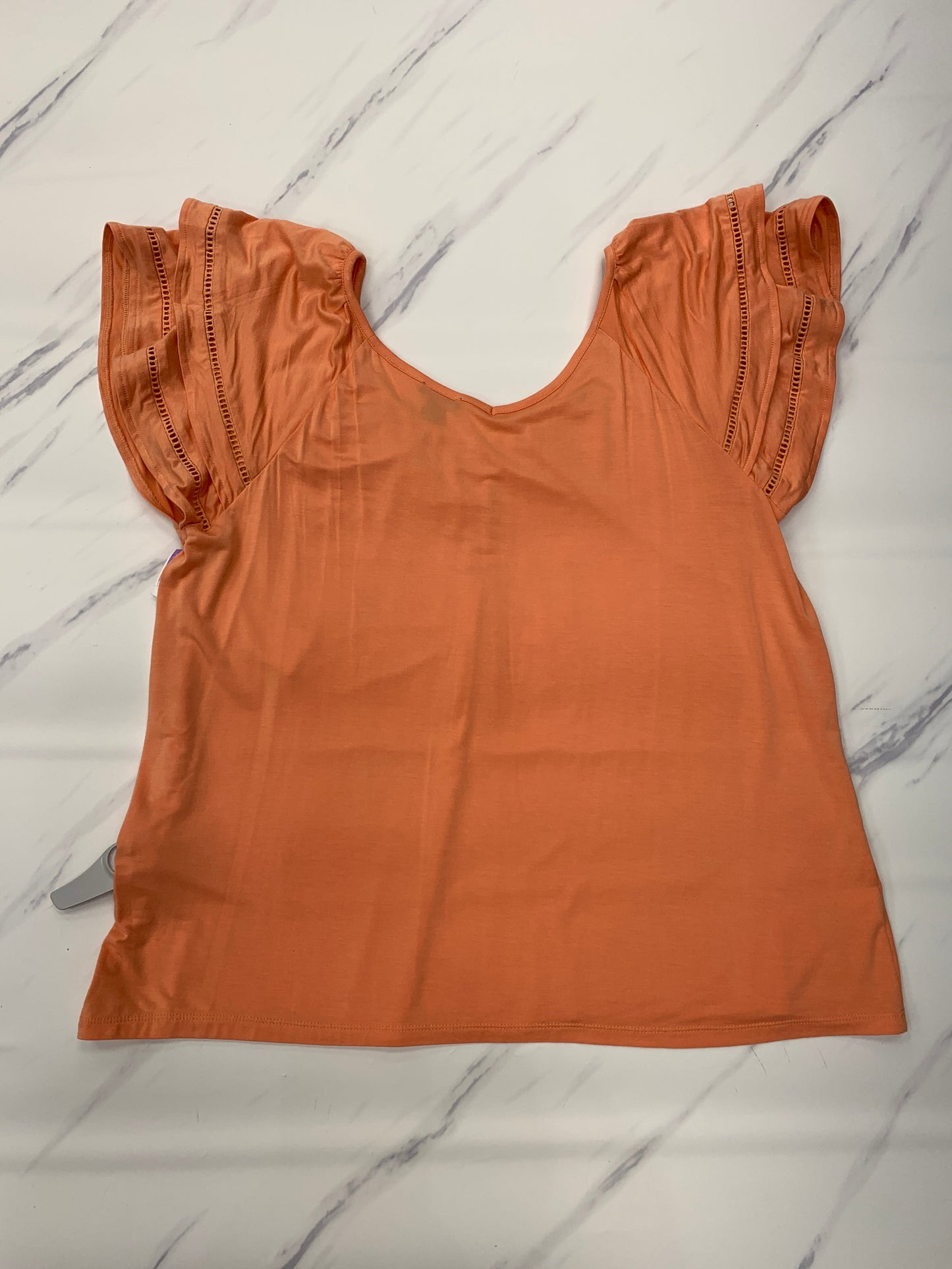 Top Sleeveless Basic By Ann Taylor In Orange, Size: Petite Large