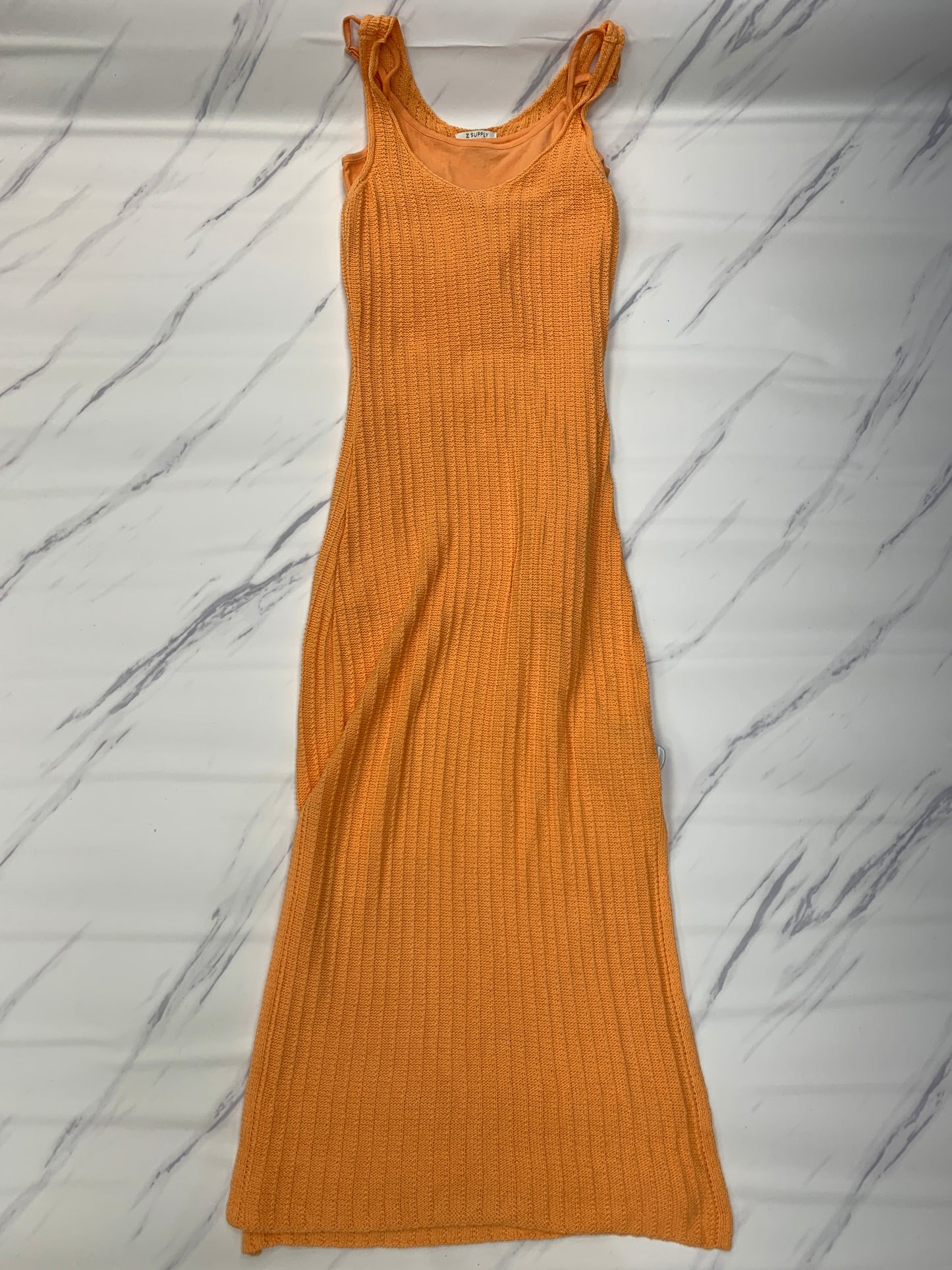 Orange Dress Casual Maxi Z Supply, Size Xs