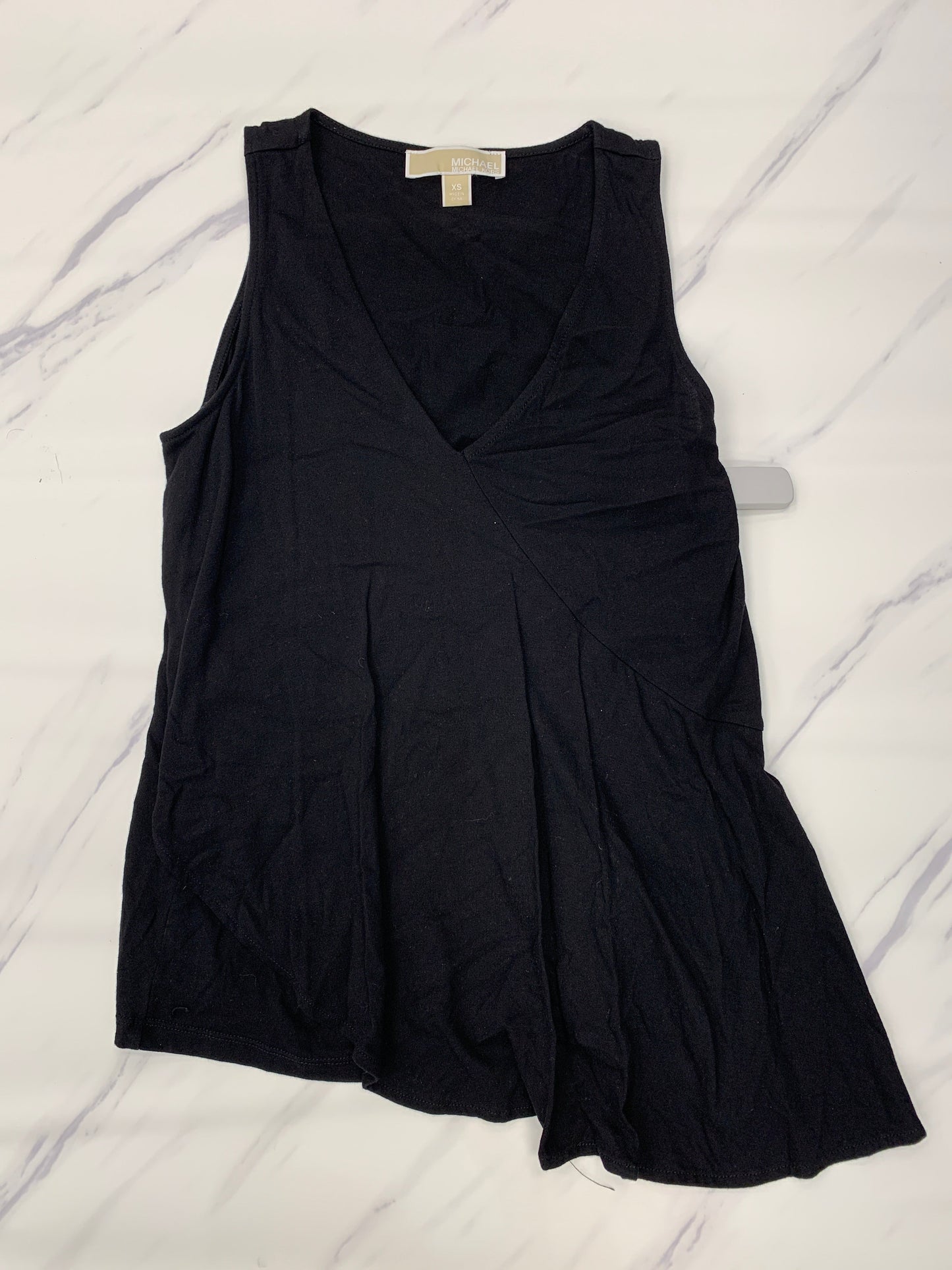 Black Top Sleeveless Designer Michael By Michael Kors, Size Xs