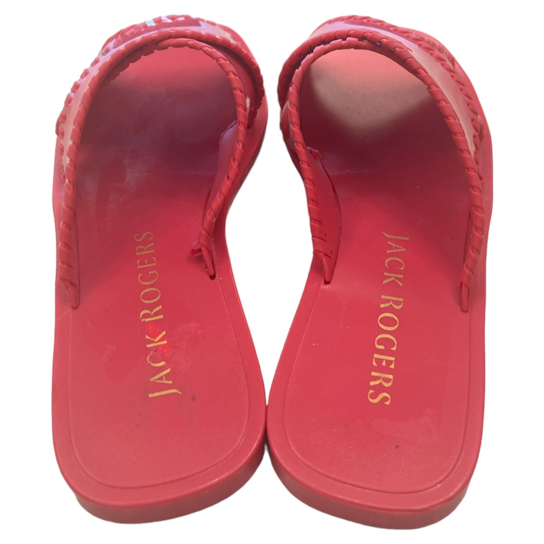 Pink Sandals Flats Jack Rogers, Size 6